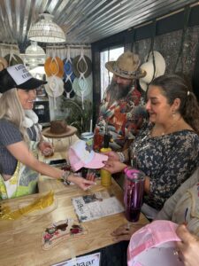 Custom boutique hat with unique patch design from Gypsy Jaybird